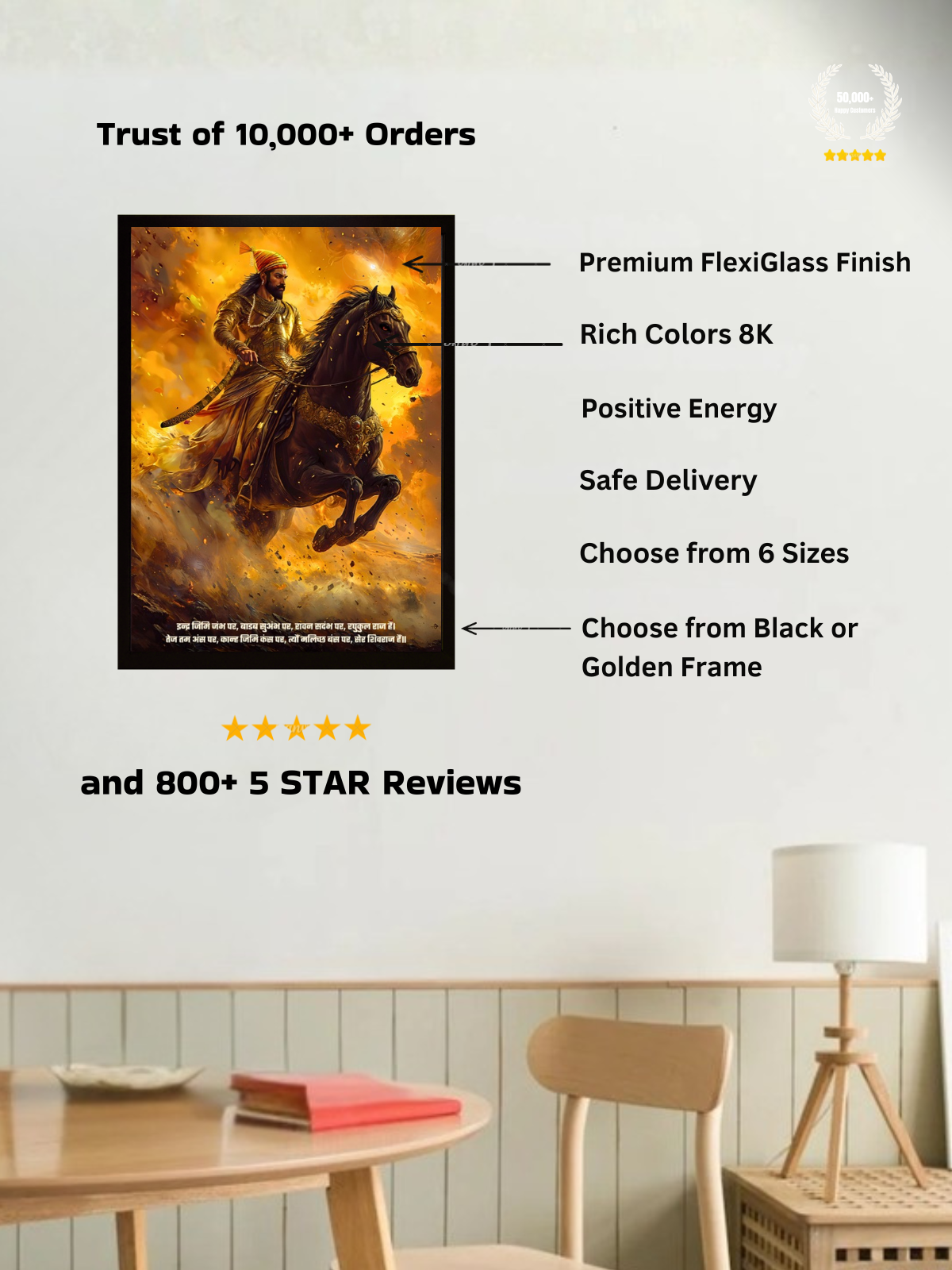 The "इन्द्र जिमि जंभ पर" Chatrapati Shivaji Maharaj Wall Frame | Premium Quality