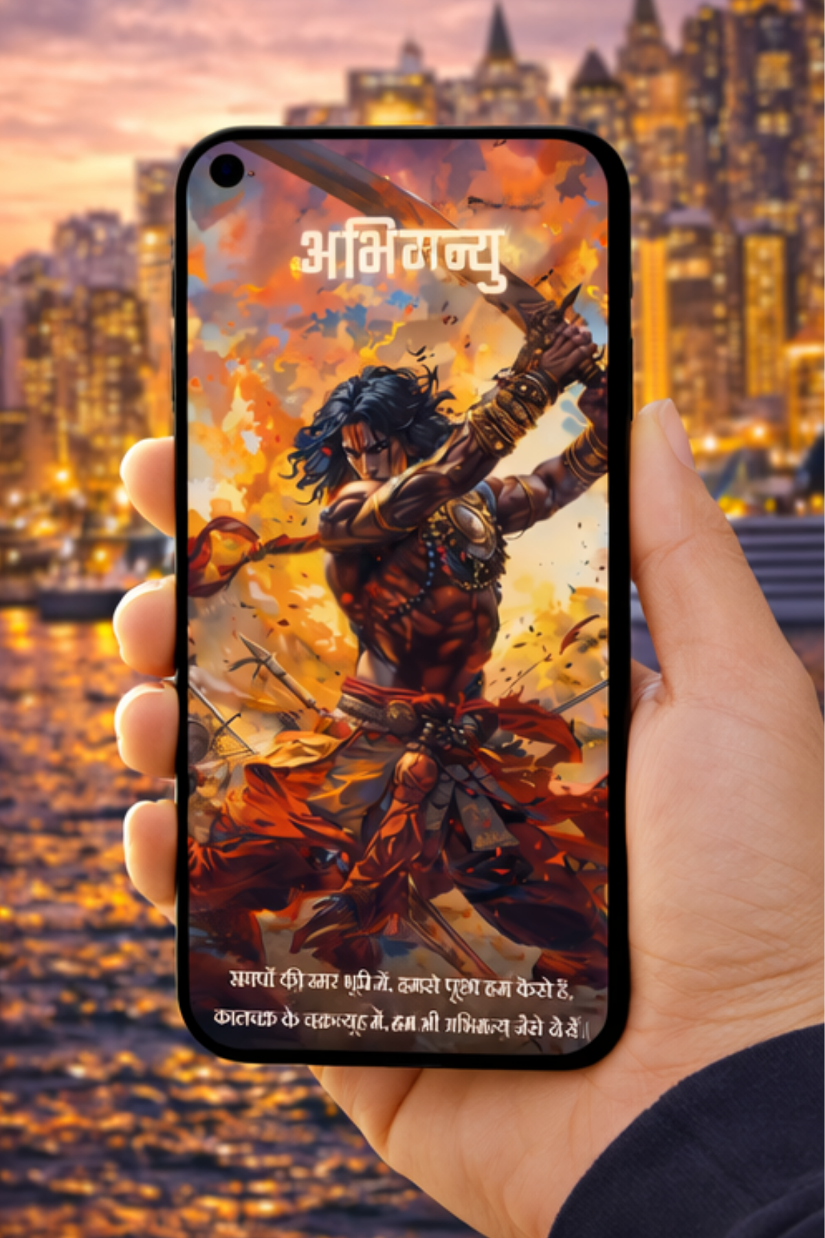 The Abhimanyu Mobile Skin | Premium UV Print | Matte Finish