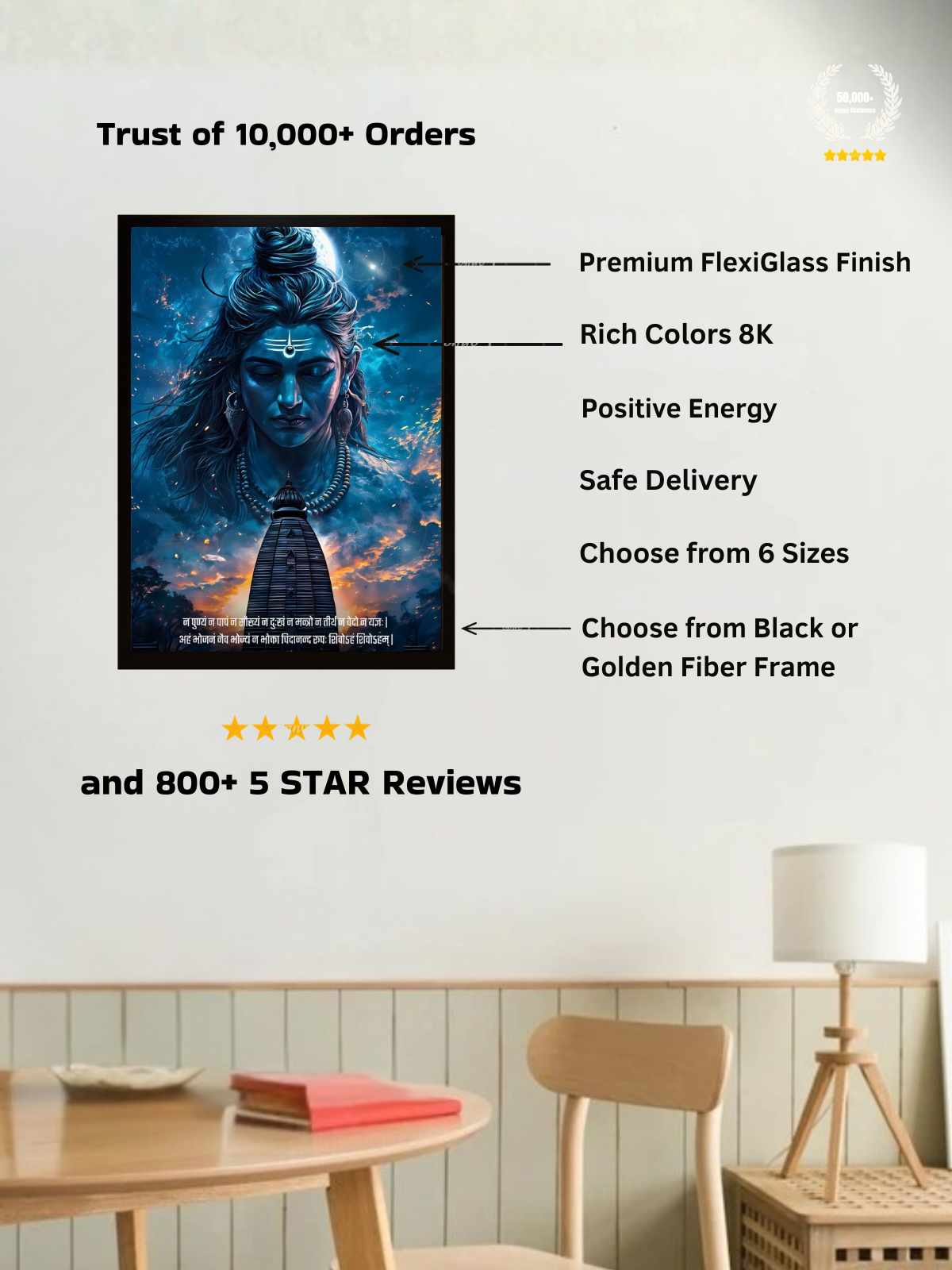 The "न पुण्यं न पापं" Lord Shiva Wall Frame | Premium Quality