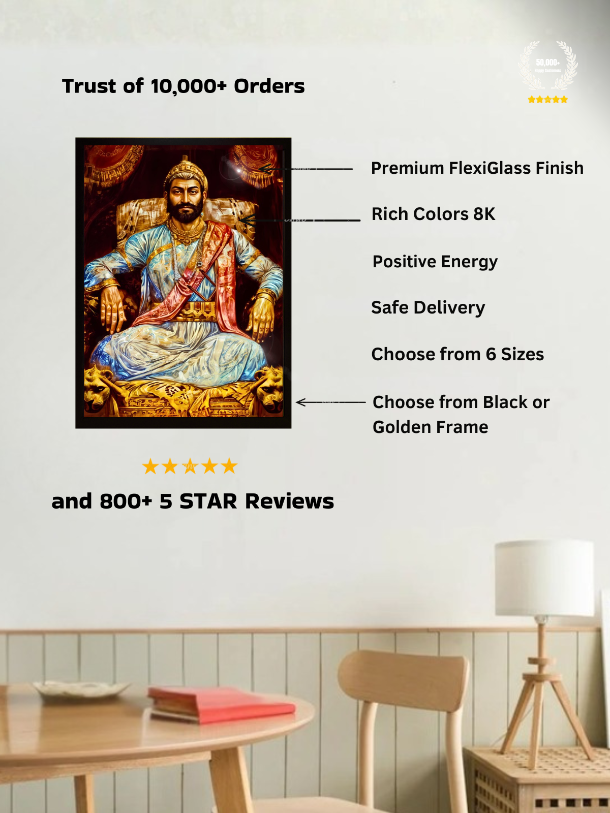 The King Chatrapati Shivaji Maharaj Wall Frame | Premium Quality