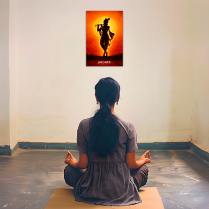 The 'कृष्ण हैं, काफ़ी हैं' Krishna Poster | 8K | Premium Glossy