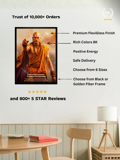 The "न च त्यागसमं सुखम्" Chanakya Wall Frame | Premium Quality