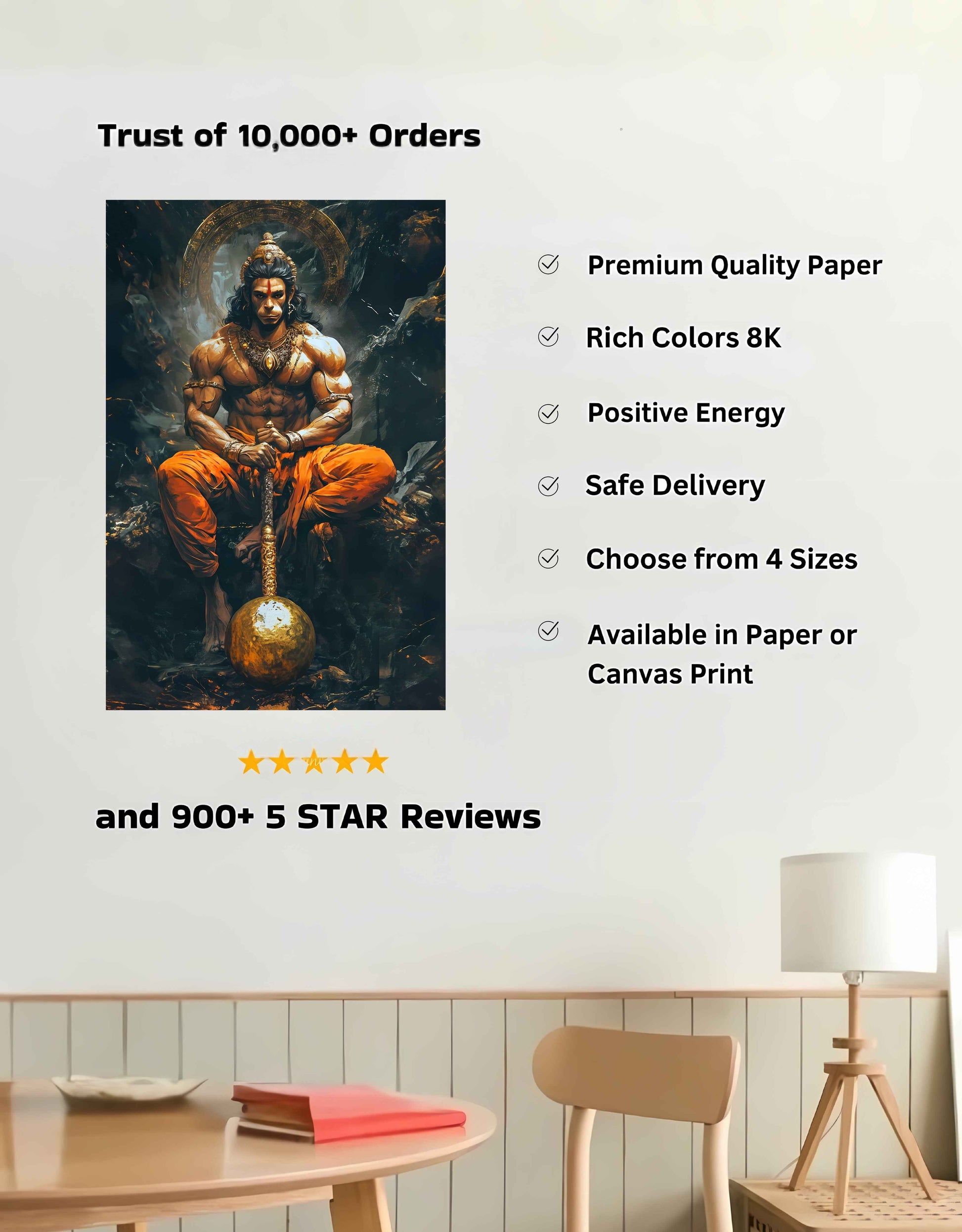 The Bajrang Bali Large Poster | 8K | Premium Glossy