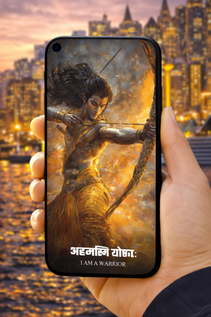 The "अहमस्मि योधः" Prabhu Shreeram Warrior Skin | Premium UV Print | Matte Finish