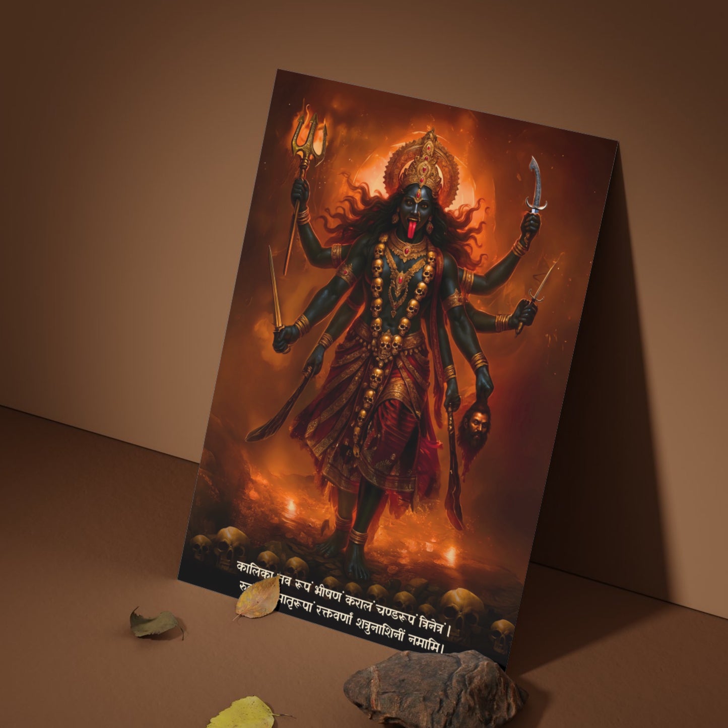 The 'त्रिदेवी' Durga, Saraswati, Kali Mata Pack of 3 Premium Posters Combo + Free Wall Friendly Glue Dots