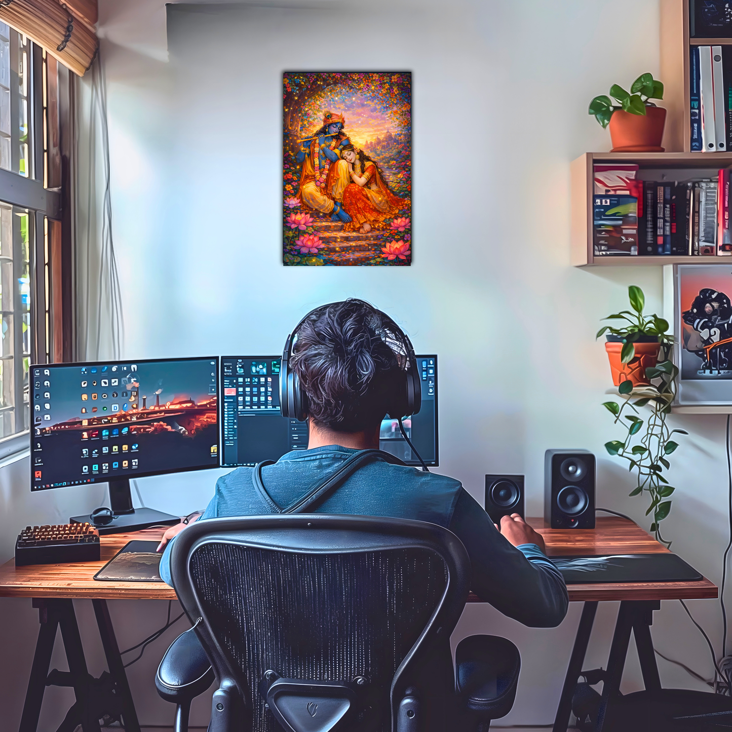 The Radha Krishna Peaceful Poster | 8K | Premium Glossy