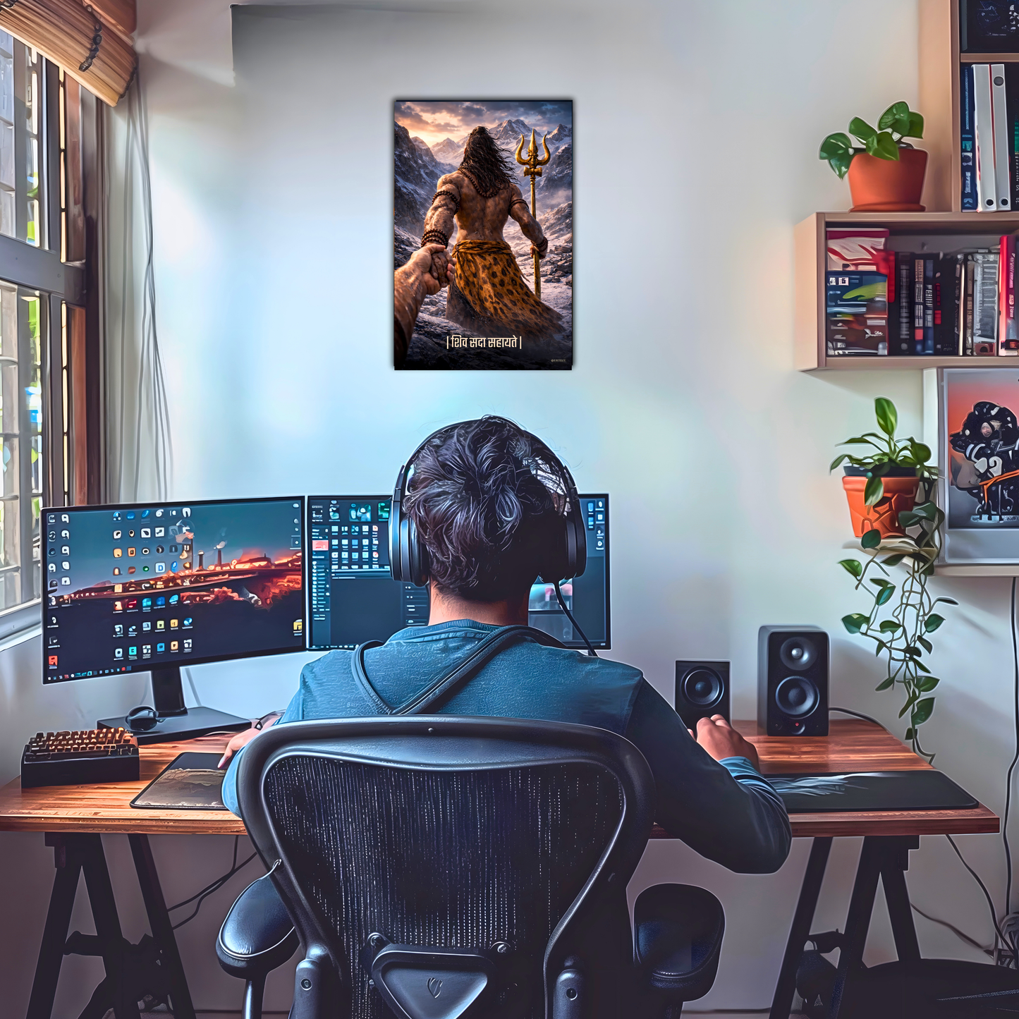 The 'शिव सदा सहायते' Shiv Ji Poster | 8K | Premium Glossy