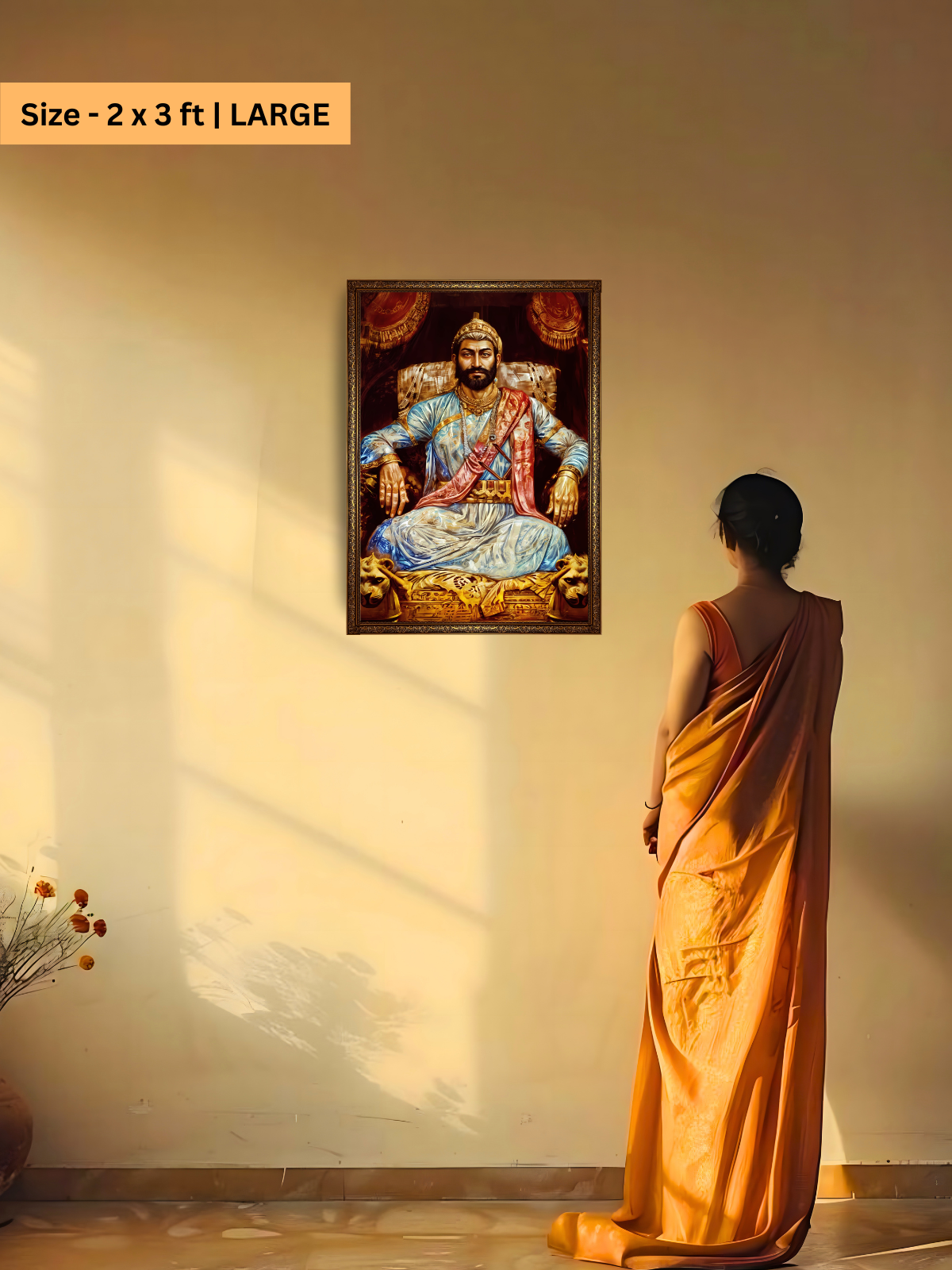 The King Chatrapati Shivaji Maharaj Wall Frame | Premium Quality - Bharatvarsh Arts--Wall Poster Sets - Buy Indian Spiritual, Mythology, Gods, Warrior Wall Art - For Living Room, Decor