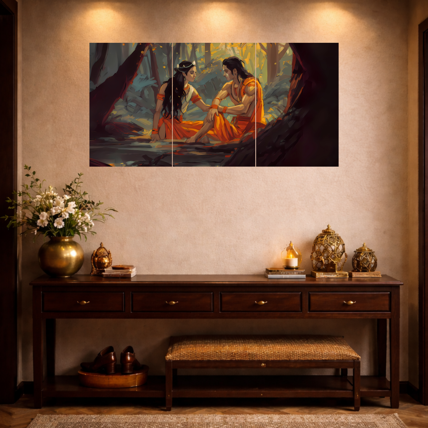 The Ram Sita Vanwaas Epic 3 Panel SPLIT Poster | 8K | Premium Glossy