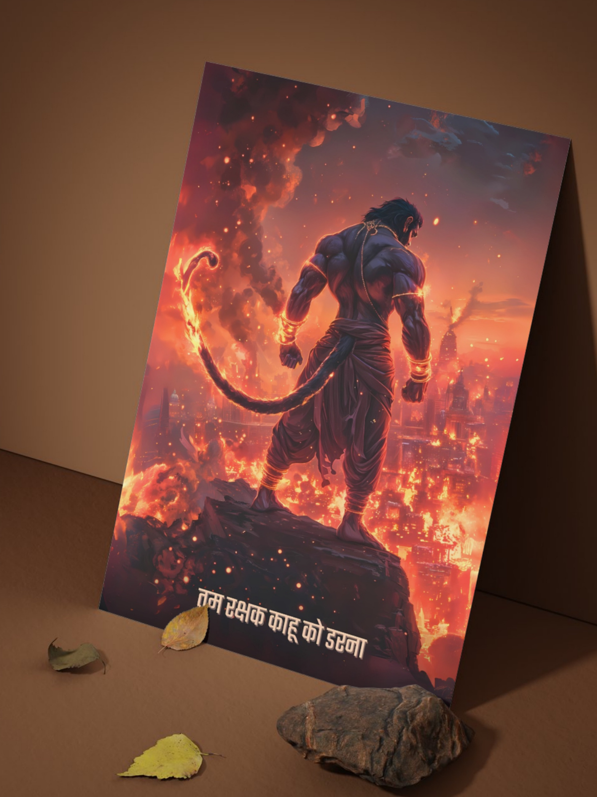 All Lord Hanuman Ji 6 Premium Posters Combo + Free Wall Friendly Glue Dots + 1 Surprise Sticker