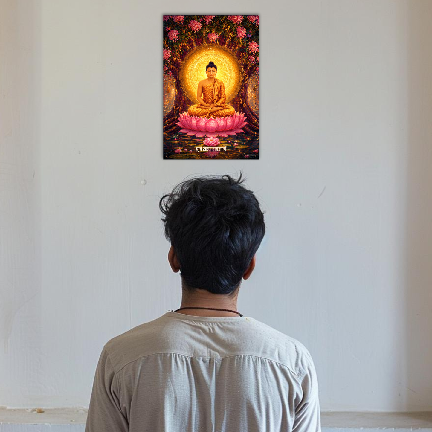 The 'बुद्धं शरणं गच्छामि' Gautam Buddha Peaceful Poster | 8K | Premium Glossy