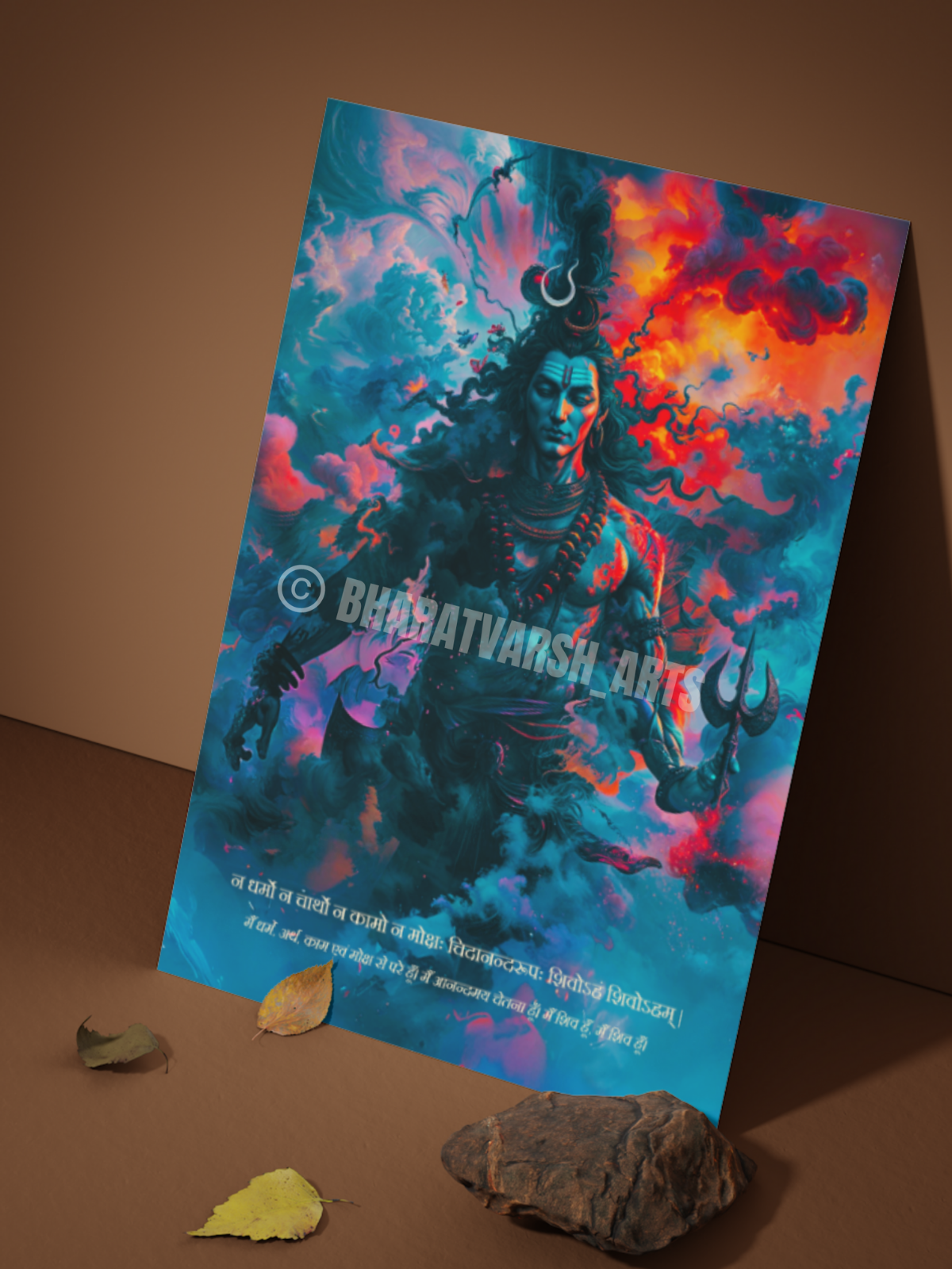 All Lord Shiva's 6 Premium Posters Combo + Free Wall Friendly Glue Dots + 1 Surprise Sticker