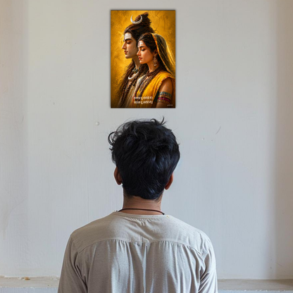The 'गंगाधर तू, गंगोत्री मैं ' Shiv Parvati Beautiful Poster | 8K | Premium Glossy