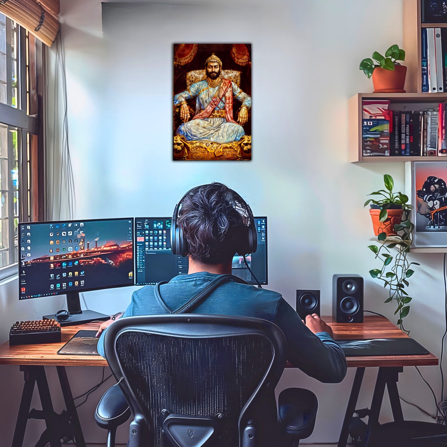 The King Chatrapati Shivaji Maharaj Poster | 8K | Premium Glossy - Bharatvarsh Arts--Wall Poster Sets - Buy Indian Spiritual, Mythology, Gods, Warrior Wall Art - For Living Room, Decor