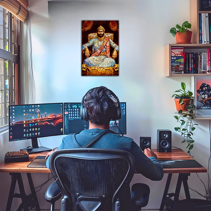 The King Chatrapati Shivaji Maharaj Poster | 8K | Premium Glossy - Bharatvarsh Arts--Wall Poster Sets - Buy Indian Spiritual, Mythology, Gods, Warrior Wall Art - For Living Room, Decor
