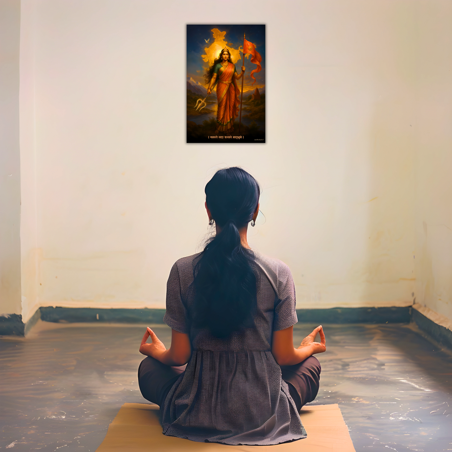 The 'नमस्ते सदा वत्सले मातृभूमे' Bharat Mata Poster | 8K | Premium Glossy