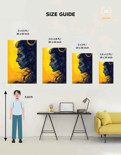 The Shiva "शिव सदा सहायते" Poster | 8K | Premium Glossy