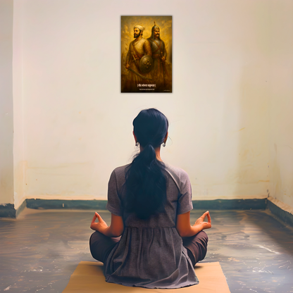 The ' वीर भोग्या वसुन्धरा' Chatrapati Shivaji Maharaj and Maharana Pratap Warrior Wall Poster | 8K | Premium Glossy