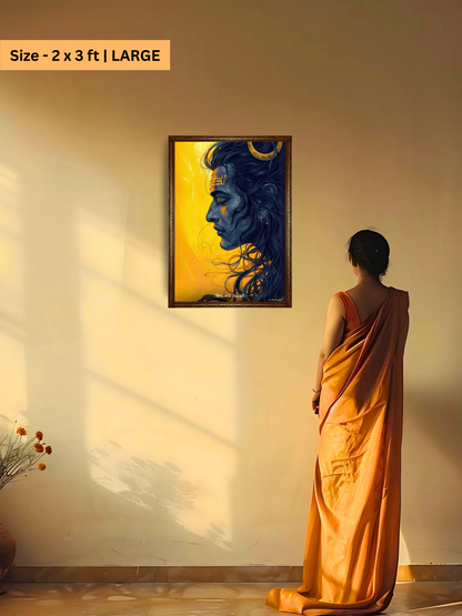The Shiva "शिव सदा सहायते" Wall Frame | Premium Quality - Bharatvarsh Arts--Wall Poster Sets - Buy Indian Spiritual, Mythology, Gods, Warrior Wall Art - For Living Room, Decor