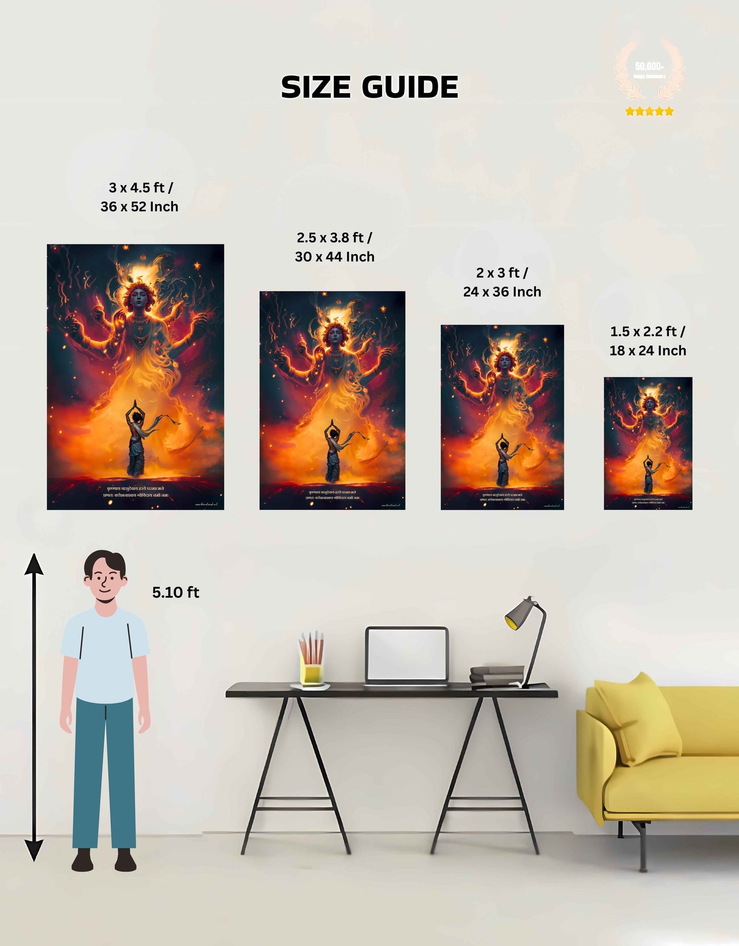 The "कृष्णाय वासुदेवाय हरये परमात्मने" Krishna Poster | 8K | Premium Glossy