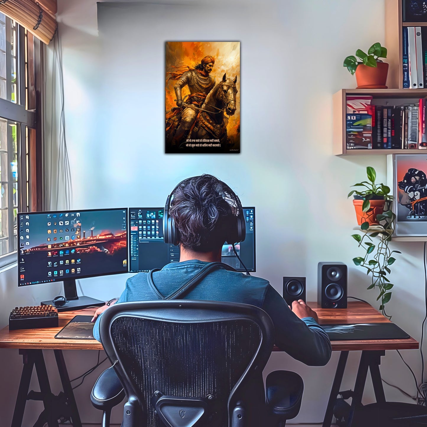 The "जो वो झुक जाते तो क्षत्रिय नही कहलाते" Prithviraj Chauhan Poster | 8K | Premium Glossy - Bharatvarsh Arts--Wall Poster Sets - Buy Indian Spiritual, Mythology, Gods, Warrior Wall Art - For Living Room, Decor