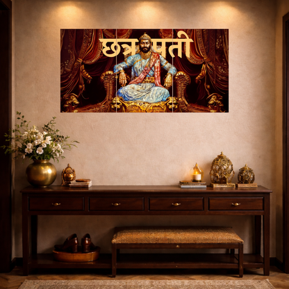 The 'छत्रपती' Chatrapati Shivaji Maharaj Epic 3 Panel SPLIT Poster | 8K | Premium Glossy