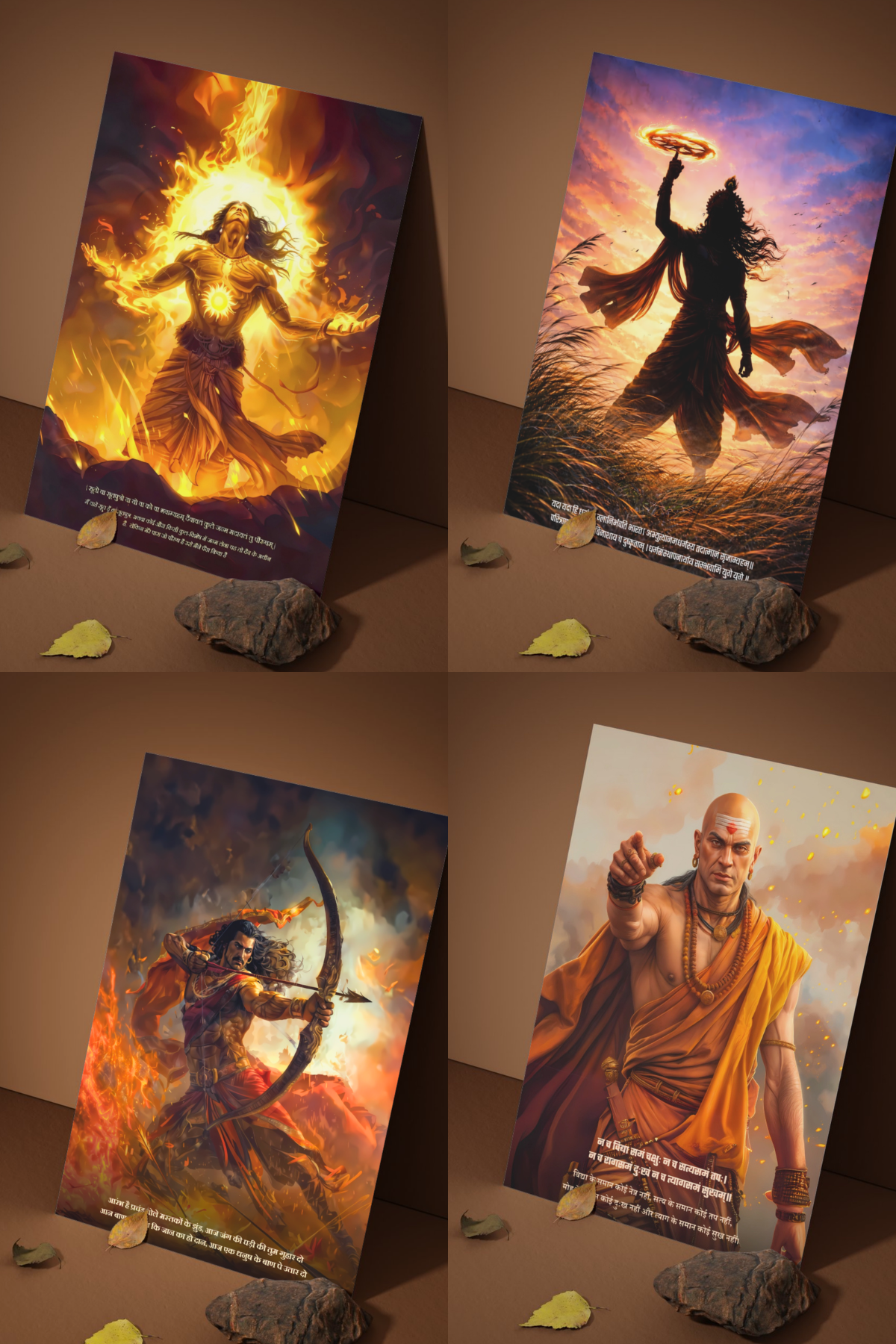 The 'YODDHA' 12 Premium Warrior Posters Combo + Free Wall Friendly Glue Dots + 2 Surprise Sticker (Copy)