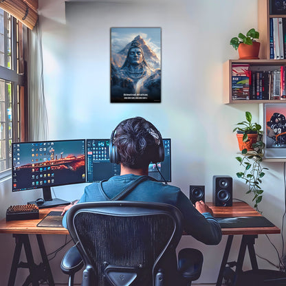 The "शिव कैलाशो के वासी" Lord Shiva Poster | 8K | Premium Glossy - Bharatvarsh Arts--Wall Poster Sets - Buy Indian Spiritual, Mythology, Gods, Warrior Wall Art - For Living Room, Decor