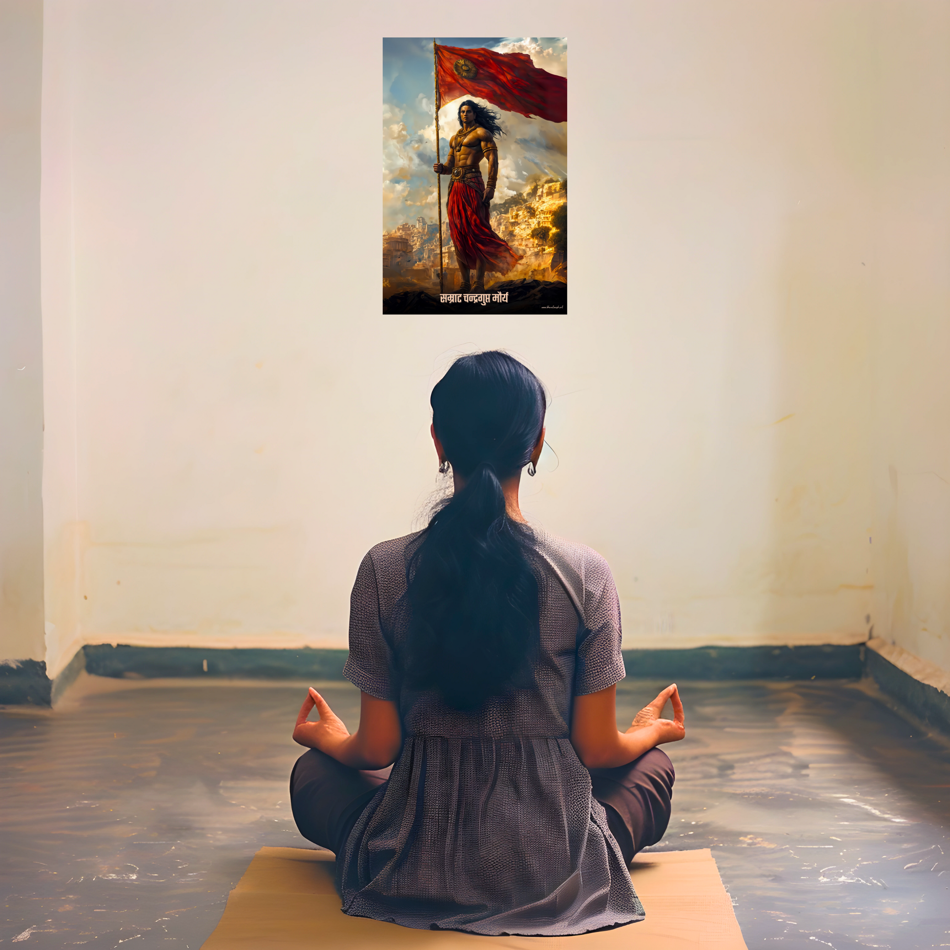 The 'सम्राट चन्द्रगुप्त मौर्य' Chandragupta Maurya Wall Poster | 8K | Premium Glossy - Bharatvarsh Arts--Wall Poster Sets - Buy Indian Spiritual, Mythology, Gods, Warrior Wall Art - For Living Room, Decor