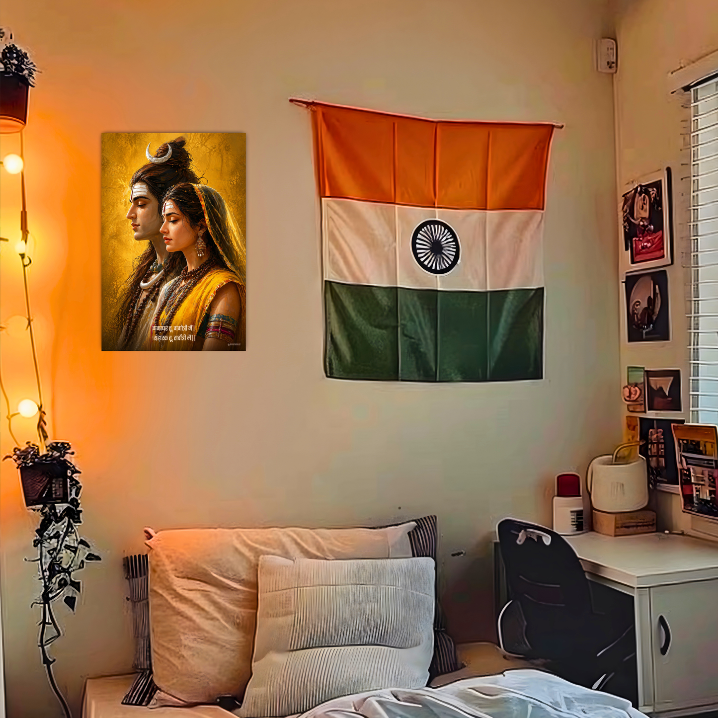 The 'गंगाधर तू, गंगोत्री मैं ' Shiv Parvati Beautiful Poster | 8K | Premium Glossy