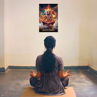 The 'ॐ पञ्चमुखहनुमते' Panchmukhi Hanuman Poster | 8K | Premium Glossy - Bharatvarsh Arts--Wall Poster Sets - Buy Indian Spiritual, Mythology, Gods, Warrior Wall Art - For Living Room, Decor