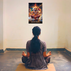 The 'ॐ पञ्चमुखहनुमते' Panchmukhi Hanuman Poster | 8K | Premium Glossy