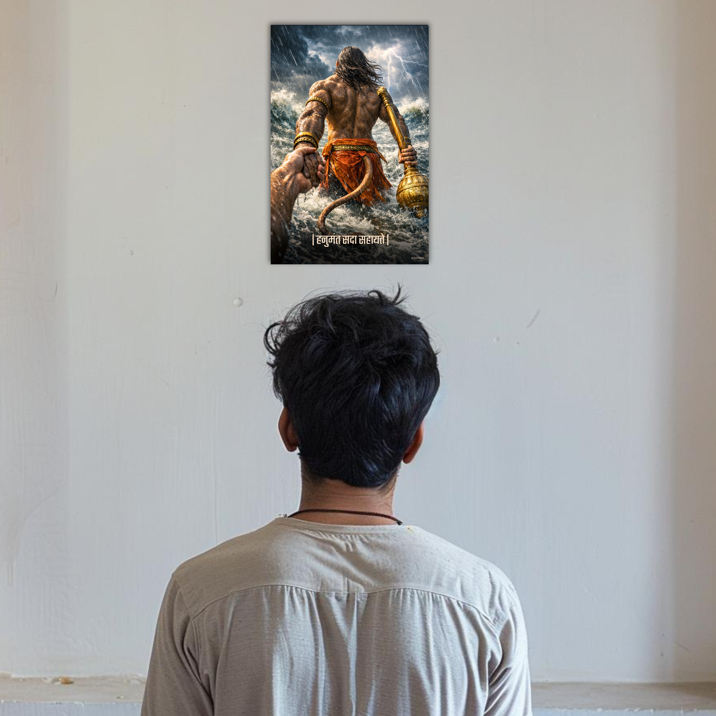The 'हनुमंत सदा सहायते' Hanuman Ji Poster | 8K | Premium Glossy