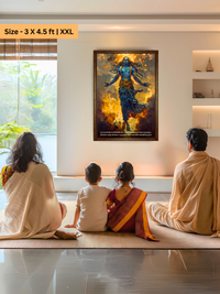 The "यदा यदा हि धर्मस्य" Krishna Bhagwan Wall Frame | Premium Quality - Bharatvarsh Arts--Wall Poster Sets - Buy Indian Spiritual, Mythology, Gods, Warrior Wall Art - For Living Room, Decor