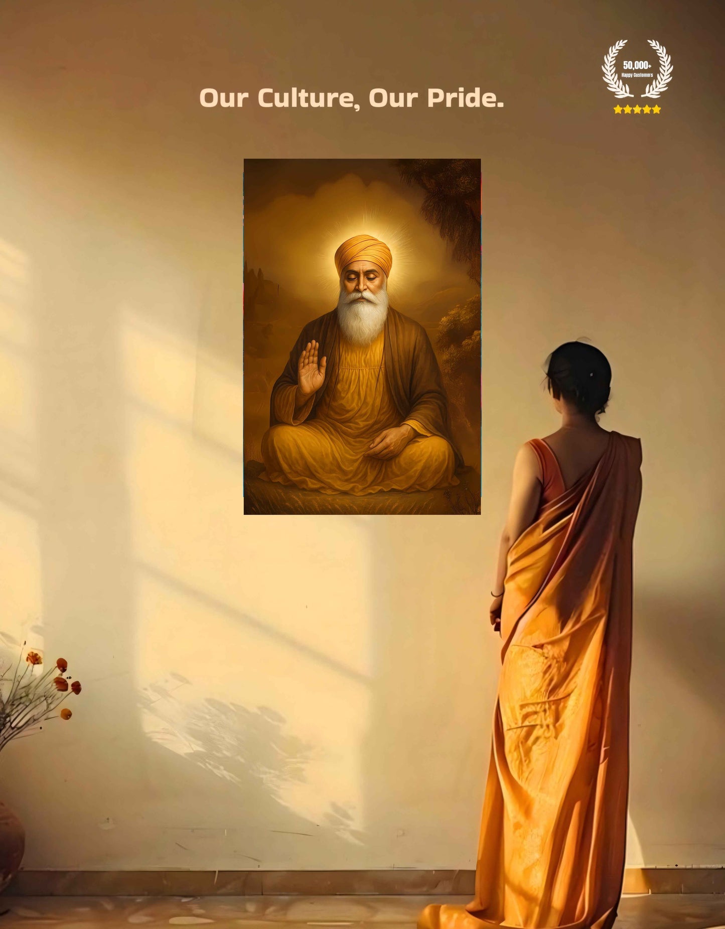 The Guru Nanak Ji Large Wall Poster | 8K | Premium Glossy