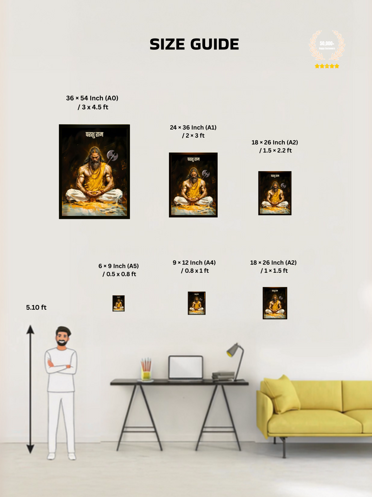 The Parshuram Meditation Wall Frame | Premium Quality