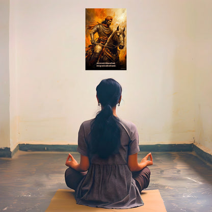 The "जो वो झुक जाते तो क्षत्रिय नही कहलाते" Prithviraj Chauhan Poster | 8K | Premium Glossy - Bharatvarsh Arts--Wall Poster Sets - Buy Indian Spiritual, Mythology, Gods, Warrior Wall Art - For Living Room, Decor