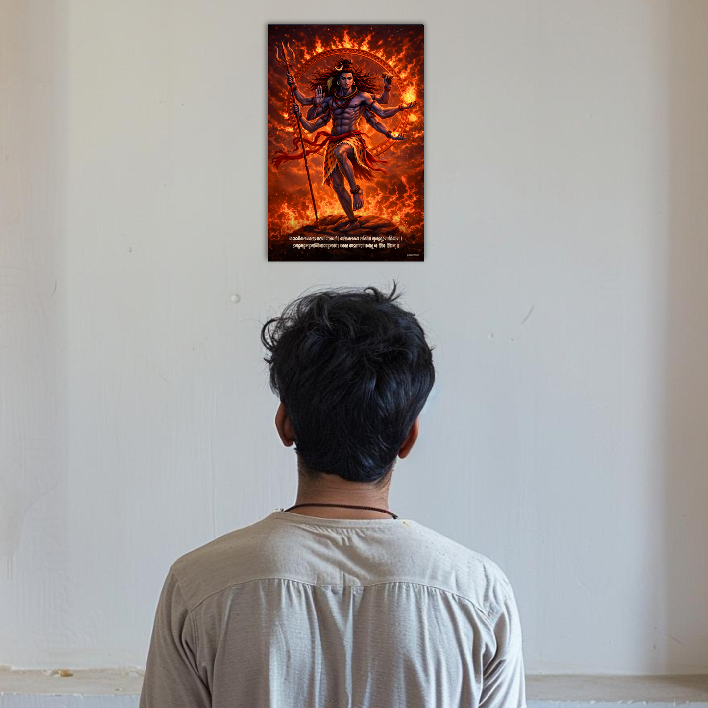 The 'चकार चण्डताण्डवं' Lord Shiva Fierce Poster | 8K | Premium Glossy
