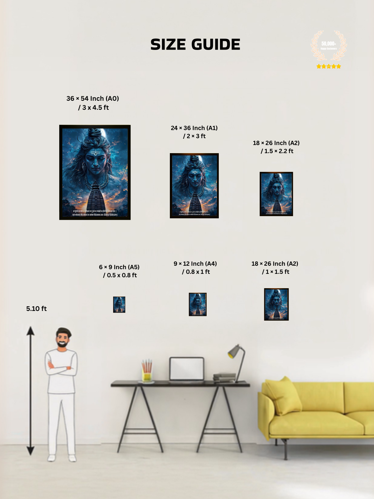 The "न पुण्यं न पापं" Lord Shiva Wall Frame | Premium Quality