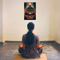 The "ॐ त्र्यम्बकं यजामहे " Lord Shiva Poster | 8K | Premium Glossy - Bharatvarsh Arts--Wall Poster Sets - Buy Indian Spiritual, Mythology, Gods, Warrior Wall Art - For Living Room, Decor