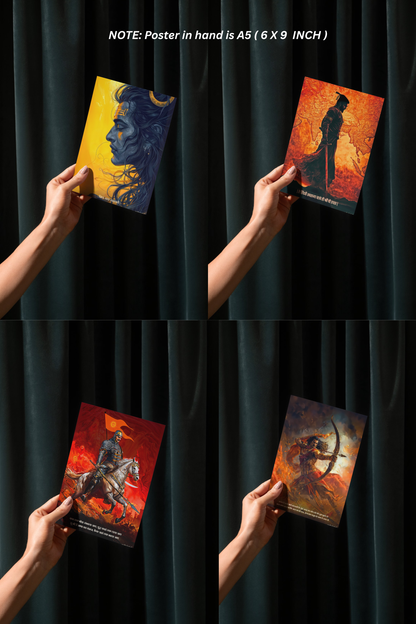 The 'BLOODLINE' 12 Small Posters Combo + Free Wall Friendly Glue Dots + 2 Surprise Sticker