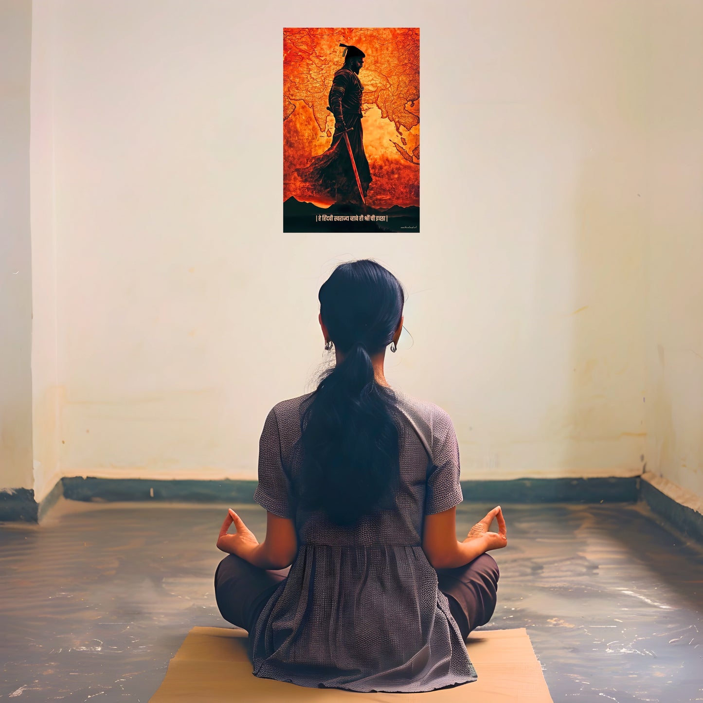 The 'हे हिंदवी स्वराज्य व्हावे ही श्रीं ची इच्छा' Chatrapati Shivaji Maharaj Poster | 8K | Premium Glossy - Bharatvarsh Arts--Wall Poster Sets - Buy Indian Spiritual, Mythology, Gods, Warrior Wall Art - For Living Room, Decor