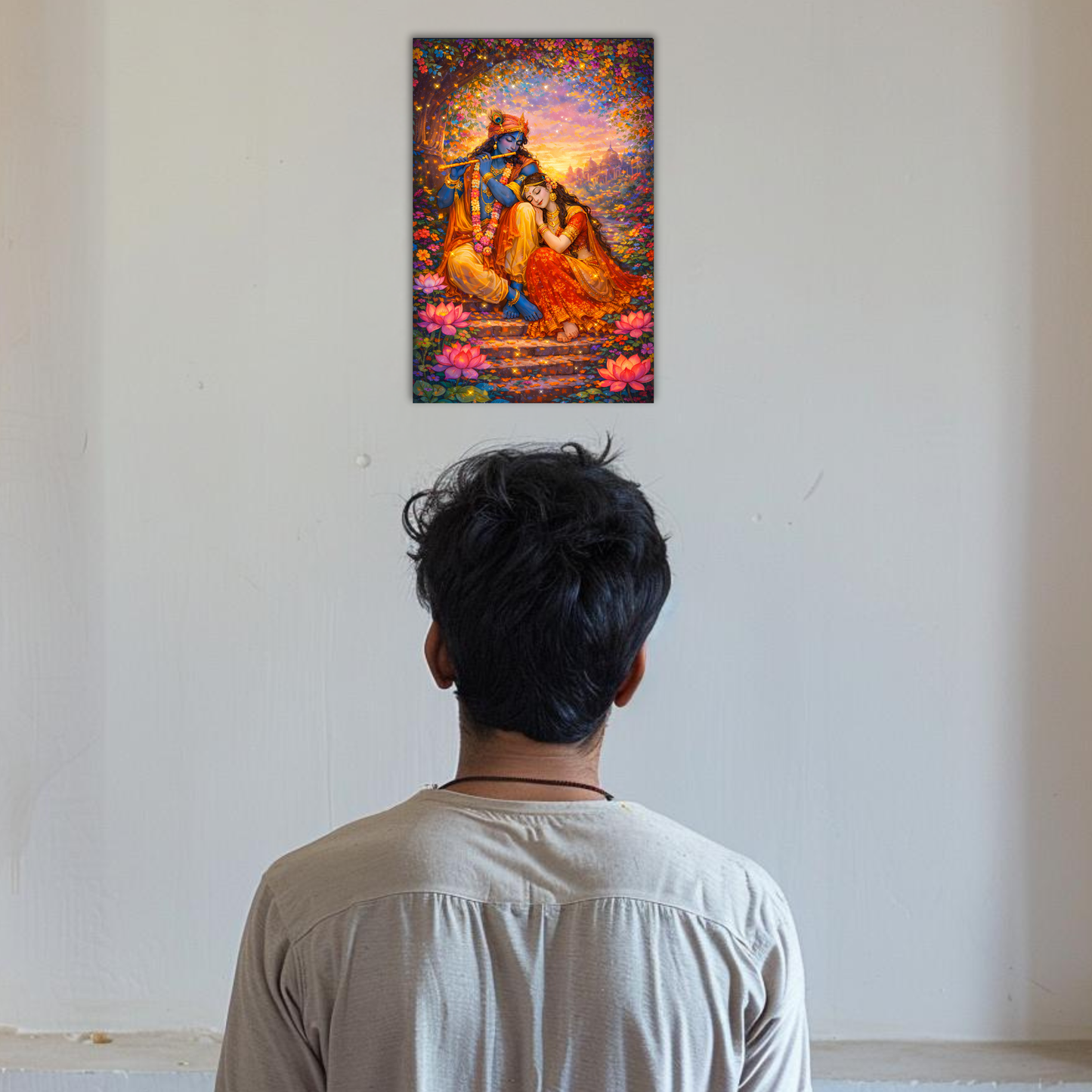 The Radha Krishna Peaceful Poster | 8K | Premium Glossy