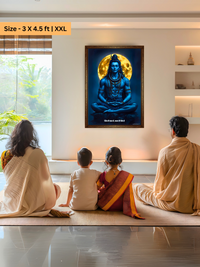 The "शिव ही सत्य है" Shiva Wall Frame | Premium Quality - Bharatvarsh Arts--Wall Poster Sets - Buy Indian Spiritual, Mythology, Gods, Warrior Wall Art - For Living Room, Decor