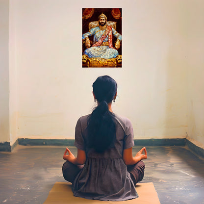 The King Chatrapati Shivaji Maharaj Poster | 8K | Premium Glossy - Bharatvarsh Arts--Wall Poster Sets - Buy Indian Spiritual, Mythology, Gods, Warrior Wall Art - For Living Room, Decor