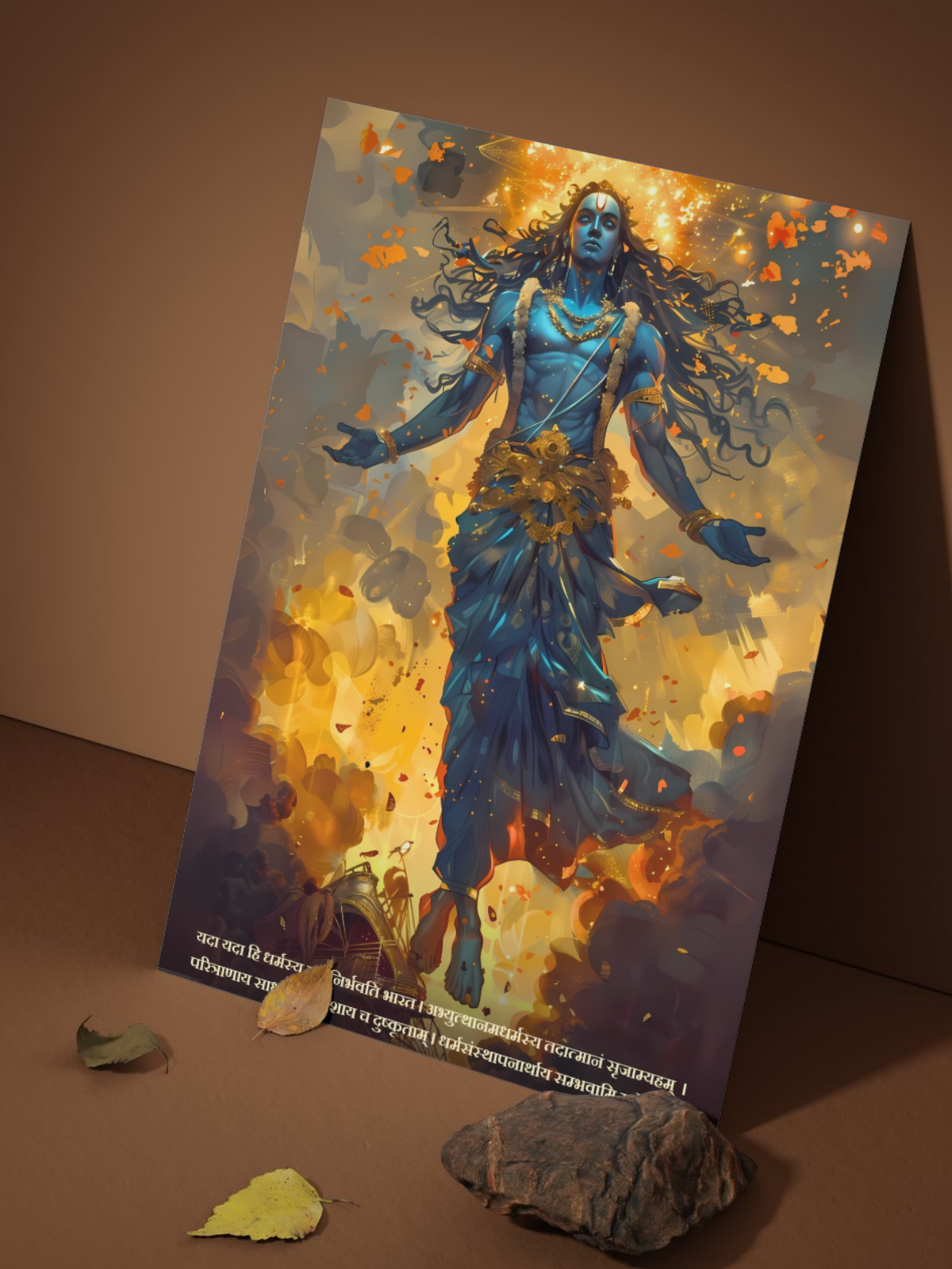 All Lord Krishna 6 Posters Combo + Free Wall Friendly Glue Dots + 1 Surprise Sticker