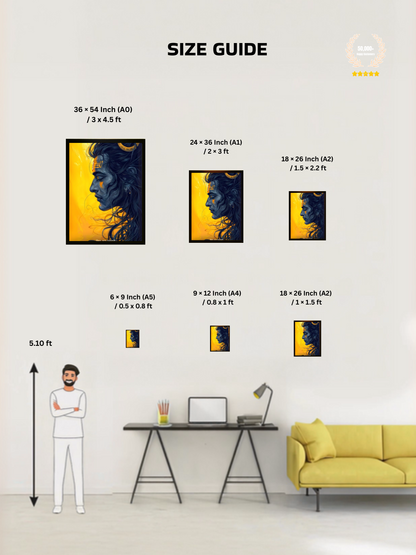 The Shiva "शिव सदा सहायते" Wall Frame | Premium Quality