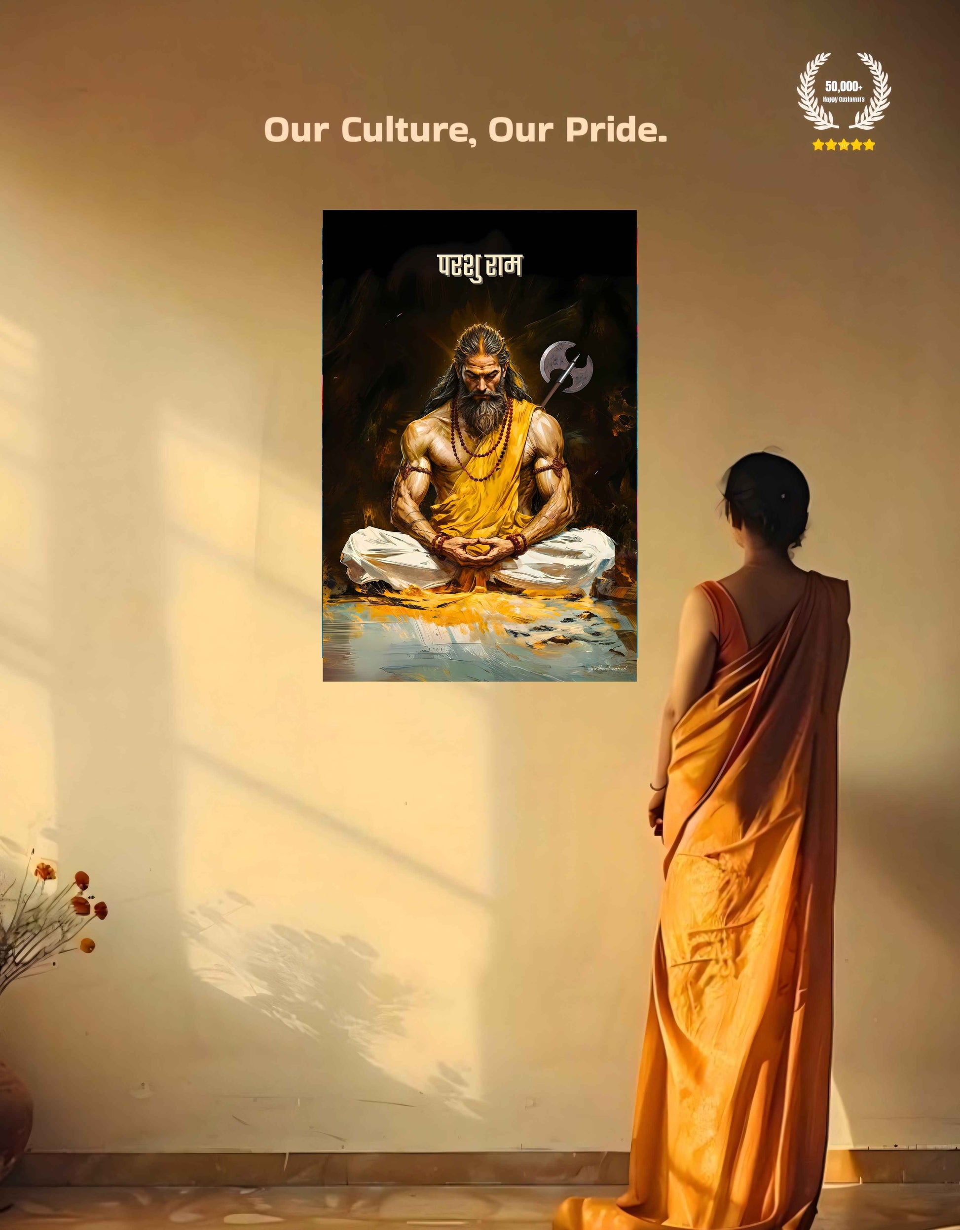 The Parshuram Meditation Large Poster | 8K | Premium Glossy