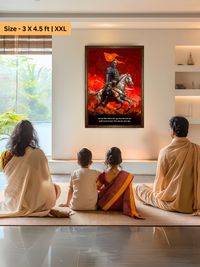 The 'तू भी है राणा का वंशज' Maharana Pratap Wall Frame | Premium Quality - Bharatvarsh Arts--Wall Poster Sets - Buy Indian Spiritual, Mythology, Gods, Warrior Wall Art - For Living Room, Decor