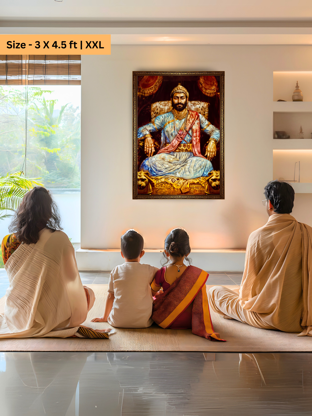 The King Chatrapati Shivaji Maharaj Wall Frame | Premium Quality - Bharatvarsh Arts--Wall Poster Sets - Buy Indian Spiritual, Mythology, Gods, Warrior Wall Art - For Living Room, Decor